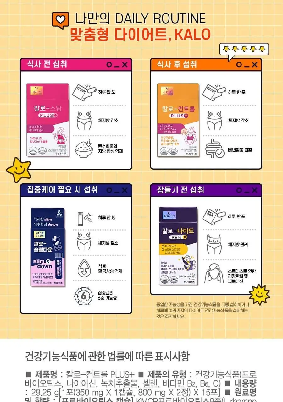 [올영단독] 칼로 스탑 PLUS 15포 + 컨트롤 PLUS 15포 기획 (1개월분) 상세페이지 31